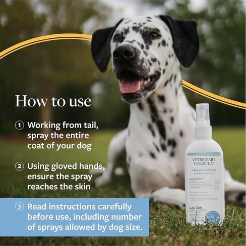 Veterinary Formula Flea and Tick Spray for Dogs, 8 oz – Easy-to-Use Dog Flea Shampoo and Spray Bundle in Kuwait