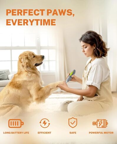 مطحنة أظافر توزي للكلاب الكبيرة، 12000 دورة في الدقيقة و3 سرعات، مع غطاء غبار وإضاءة LED، ماكينة تشذيب أظافر كهربائية احترافية للكلاب المتوسطة والصغيرة، مطحنة أظافر الحيوانات الأليفة القابلة لإعادة الشحن عبر USB in Kuwait