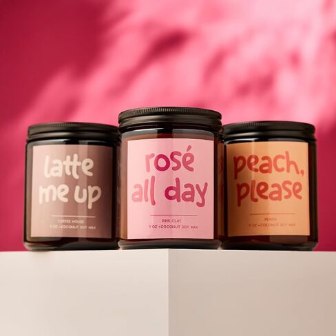 Simply Soson 9oz Peach Scented Candle, Fall Candles, Peach Scent, Aromatherapy Candles, Gifts for Women, Men, Families Friend, Colleague, Birthday, Holiday in Kuwait