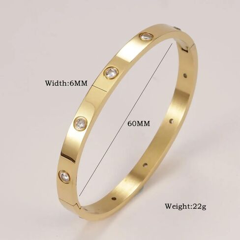 جديد 2026 أساور الكفة الفولاذ المقاوم للصدأ أساور للنساء أزياء المجوهرات charrmaicessories crystal سوار الحب هدية الإبداعية in Kuwait