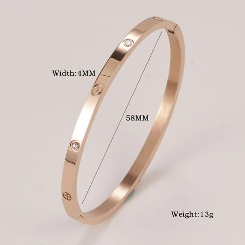 جديد 2026 أساور الكفة الفولاذ المقاوم للصدأ أساور للنساء أزياء المجوهرات charrmaicessories crystal سوار الحب هدية الإبداعية in Kuwait