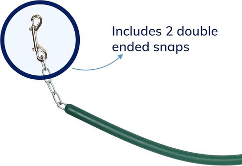 سلسلة كشك SMARTPAK | أجهزة بوابة سياج منطقة المماطلة، حجم قياسي، تتميز بمشبكين مزدوجين | 1 بوصة مطاط عريض، 45.5 بوصة طول | هنتر in Kuwait