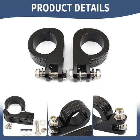 1.5 "Highway PEG Mounts 38mm محرك حارس الأقواس بين قوسين 1 1/2" أحداث مشابك مشابك في Harley Honda Yamaha Suzuki Kawasaki Victory in Kuwait