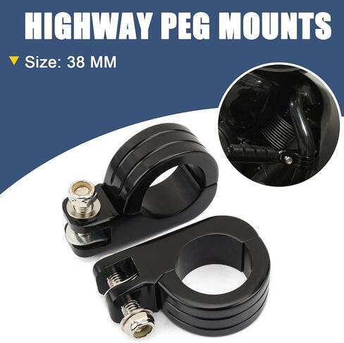 1.5 "Highway PEG Mounts 38mm محرك حارس الأقواس بين قوسين 1 1/2" أحداث مشابك مشابك في Harley Honda Yamaha Suzuki Kawasaki Victory in Kuwait