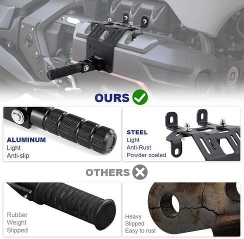 Xitomer Highway Peg Mounts Compatible with 2025 2024 GOLDWING 1800 2020 2021 2022 2023, Gold Wing F6B 2018-2025 Rider Adjustable Footpeg Kit Rider Footpeg Kit in Saudi Arabia