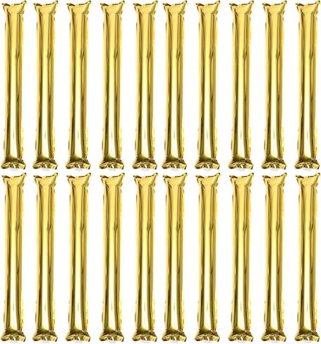 24 Pcs Thunder Sticks Plastic Cheerleading Stick Cheering Thunder Sticks Team Boom Sticks Clapper Inflatable Noise Makers for Sporting Events Dance(Golden) in Kuwait