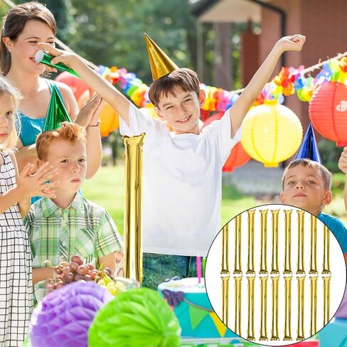 24 Pcs Thunder Sticks Plastic Cheerleading Stick Cheering Thunder Sticks Team Boom Sticks Clapper Inflatable Noise Makers for Sporting Events Dance(Golden) in Kuwait