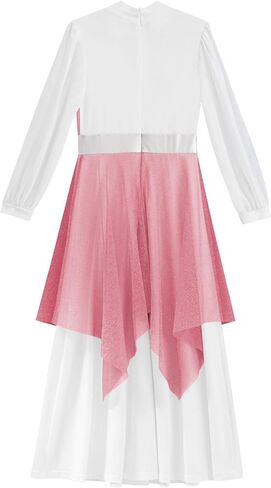 Chictry Kids Girls Long Sleeve Worship Fair Dance Dance Dress Dress Dress in Kuwait