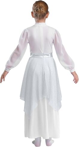 Chictry Kids Girls Long Sleeve Worship Fair Dance Dance Dress Dress Dress in Kuwait