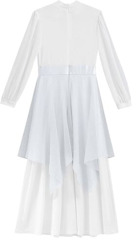 Chictry Kids Girls Long Sleeve Worship Fair Dance Dance Dress Dress Dress in Kuwait