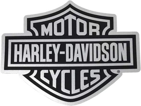 Harley-Davidson Reflective Bar & Shield Logo Decal - Black and Silver, 4.5 x 5 Inches in Saudi Arabia