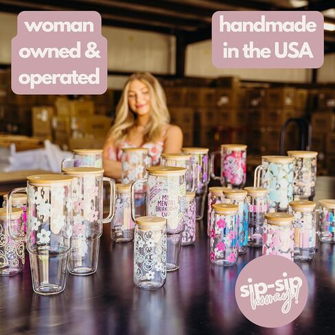 كوب زجاجي من Sip Sip Hooray للصحة العقلية سعة 40 أونصة، كوب الانهيار العقلي الخاص بي، هدية لها، كوب التأكيدات اليومية، هدايا تحفيزية، أفكار هدايا راقية in Kuwait