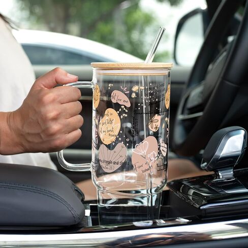 كوب زجاجي من Sip Sip Hooray للصحة العقلية سعة 40 أونصة، كوب الانهيار العقلي الخاص بي، هدية لها، كوب التأكيدات اليومية، هدايا تحفيزية، أفكار هدايا راقية in Kuwait