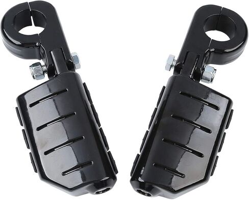 TCMT Universal 32mm Foot Pegs Mount Fits For Harley Touring Road King Street Glide Road Glide Electra Glide Softail Sportster XL 883 1200 Dyna with 1.25" Engine Guards in Saudi Arabia