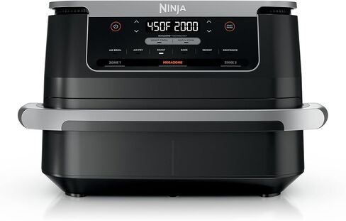 نينجا DZ302 فودي 10-كيو تي. مقلاة هوائية DualZone Smart XL 6 في 1 مع سلتين مستقلتين، مطابقة الطهي واللمسة النهائية الذكية للقلي بالهواء، والشواء بالهواء، والتحميص، والخبز، والتجفيف، والحفاظ على الدفء، أسود in Kuwait