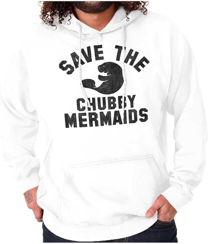 Brisco Brands Save Chubby Mermaids Funny Manatees Hoodie Sweatshirt Women in Saudi Arabia