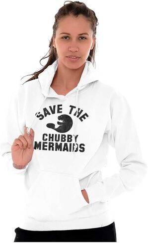 Brisco Brands Save Chubby Mermaids Funny Manatees Hoodie Sweatshirt Women in Saudi Arabia