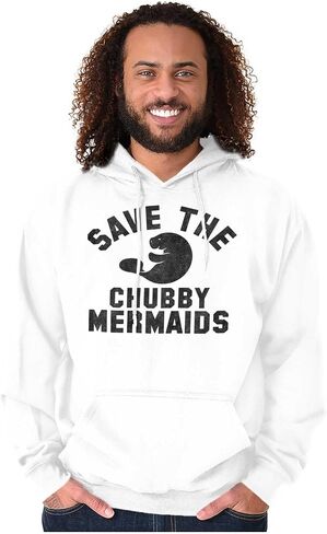 Brisco Brands Save Chubby Mermaids Funny Manatees Hoodie Sweatshirt Women in Saudi Arabia
