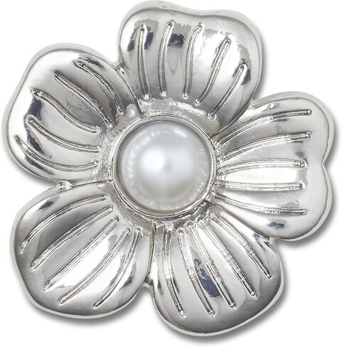 Crocs Jibbitz Silver Mnchrm Daisy 2 ، No Size ، Polyvinyl Cloride ، No Gemstone in Saudi Arabia