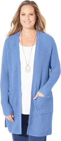 Catherines Women's Plus Size Daydream Waffle Knit Sweater in Saudi Arabia