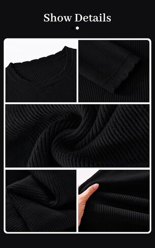 Prettygarden طويلة الأكمام قمصان الطاقم الخفيفة الوزن سقوط سقوط مضلعة للنساء 2025 SLIM FIT قمم السترة الأساسية السحب in Kuwait