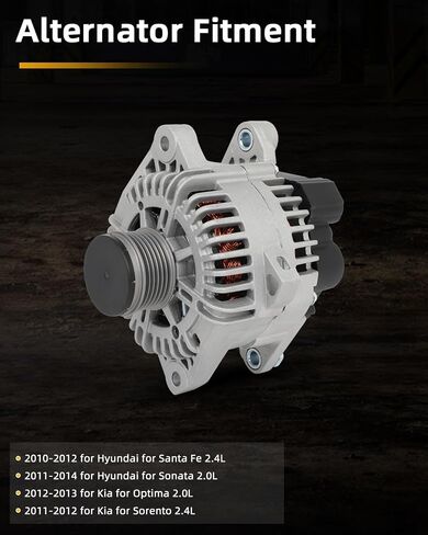 Ocpty Menterlators Copnalator 11493 2010-2012 for Hyundai for Santa Fe 2.4L ، 2011-2014 for Hyundai for Sonata 2.0L ، 2012-2013 for Kia for Optima 2.0L ، 2011-2012 for Kia for Sorento 2.4L in Saudi Arabia