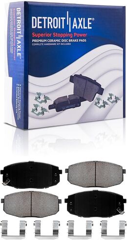 Detroit Axle - 10pc Brake Kit لعام 2014 2015 2016 Kia Soul President Brake Rotors ومنصات الفرامل الخزفية: 11.02 "بوصة الأمامية و 10.31" دوار خلفي بوصة in Saudi Arabia