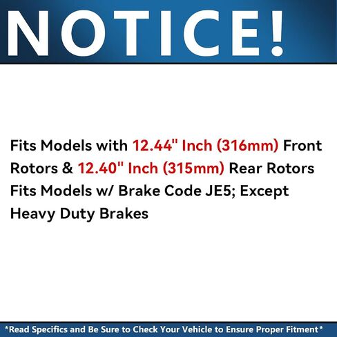 Detroit Axle - مجموعة الفرامل لـ 08-14 Cadillac CTS حفر ودوارات الفرامل المحفورة باستبدال 2009 2008 2010 2011 2012 2013 2014 منصات الفرامل السيراميك: 12.44 'بوصة الأمامية و 12.4' بوصة. in Saudi Arabia