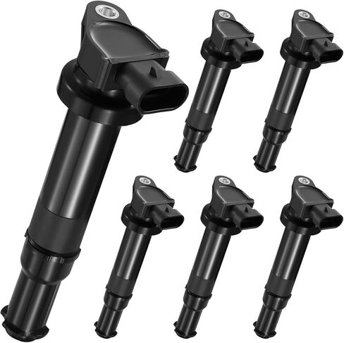 6-Pack UF554 Ignition Coils Compatible with Kia Optima 2006, Compatible with Hyundai Santa Fe 2007 2008 2009, 2.0L V6 2.7L - Replaces 273013E100 UF-554 27301-3E100 in Kuwait