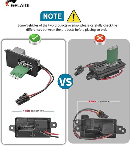 Blower Motor Resistor Kit with Wiring Harness and Connectors Compatible with 1999-2006 Chevy Silverado GMC Sierra 1500 2500 3500 2000-2002 Yukon XL Blower Motor Fan Resistor Replaces#89019089 89018597 in Kuwait