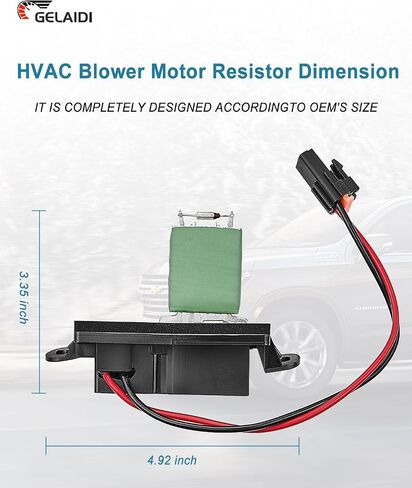 Blower Motor Resistor Kit with Wiring Harness and Connectors Compatible with 1999-2006 Chevy Silverado GMC Sierra 1500 2500 3500 2000-2002 Yukon XL Blower Motor Fan Resistor Replaces#89019089 89018597 in Kuwait