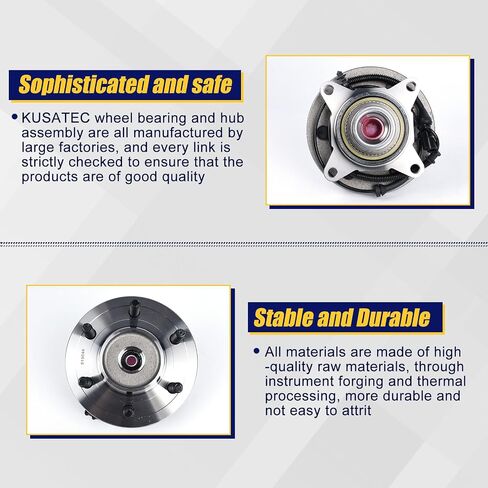 KUSATEC 515046 2pcs Front Wheel Bearing and Hub Assembly Compatible with 2004-2005 Ford F-150 2004 Heritage, 6 Lug Bolts w/ABS in Saudi Arabia