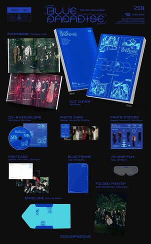 ألبوم Zerobaseone Blue Paradise 5th Mini مع Tracking Sealed ZB1 (إصدار غطاء المفاتيح) in Kuwait