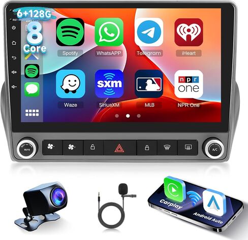 Hodozzy 2GB 64GB Android Car Stereo for Chevrolet Camaro 2008-2015 Radio with Wireless Carplay Android Auto Mirror Link, 9 Inch Touch Screen Car Radio GPS,Bluetooth, WiFi, FM RDS Radio,BT/SWC/EQ in Saudi Arabia