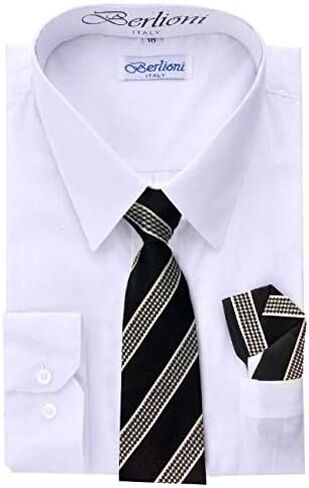إيطاليا الأولاد الأكمام طويلة القمصان TIE & Hanky مجموعة in Kuwait