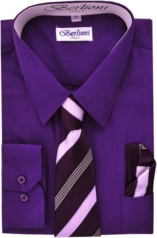 إيطاليا الأولاد الأكمام طويلة القمصان TIE & Hanky مجموعة in Kuwait