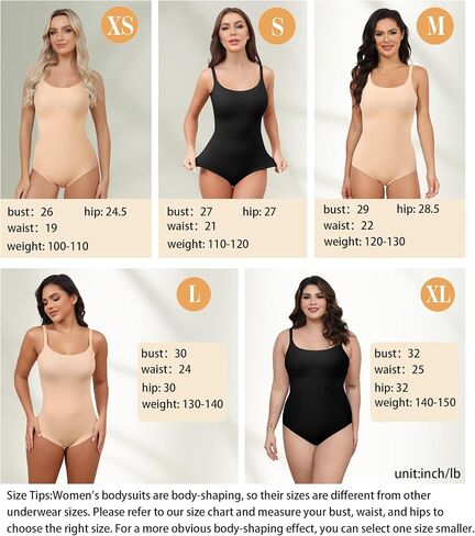 Shapewear Bodysuits For Women Tummy Control Seamless Sleeveless Body Shaper Body Suit XS-XL in Saudi Arabia
