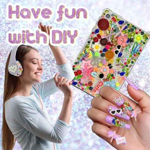 2280Pcs Junk Case Charms Kit,Y2K Nail Phone Cases Charms Bow Flower Letter Resin Accessories Beads for DIY Craft Scrapbooking Jewelry Making in Saudi Arabia