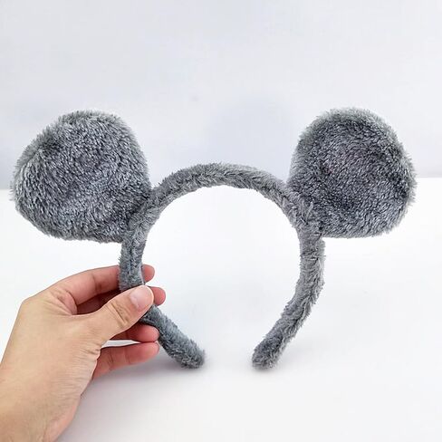 DALJIAFA Halloween Mouse Ears Headband Bow Tie Tail Mouse Hair Hoops Headpiece Bowtie Women Animal Hair Bands Hairband Cosplay Dress Up Masquerade Holiday Festival Parade Birthday Party Supplies Brown in Kuwait