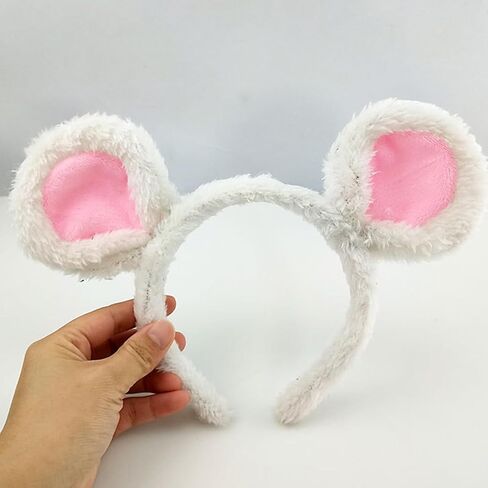 DALJIAFA Halloween Mouse Ears Headband Bow Tie Tail Mouse Hair Hoops Headpiece Bowtie Women Animal Hair Bands Hairband Cosplay Dress Up Masquerade Holiday Festival Parade Birthday Party Supplies Brown in Kuwait