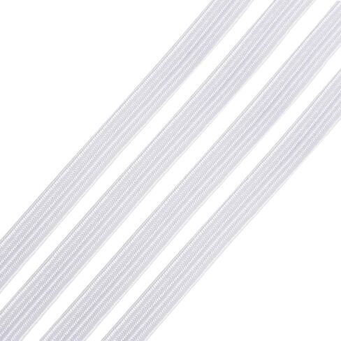 Elecrelive 100 Yards Braided Elastic Cord 1/2 inch Black Flat Width Stretchy Elastic Band for DIY Jewelry Making Sewing and Crafting in Kuwait