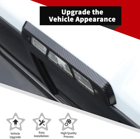 Voodonala for Ford F150 2009-2014 غطاء مصباح الفرامل الثالث الخلفي متوافق مع Ford F150 2009-2014 (ABS ، Smoke Black) in Kuwait