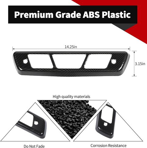 Voodonala for Ford F150 2009-2014 غطاء مصباح الفرامل الثالث الخلفي متوافق مع Ford F150 2009-2014 (ABS ، Smoke Black) in Kuwait