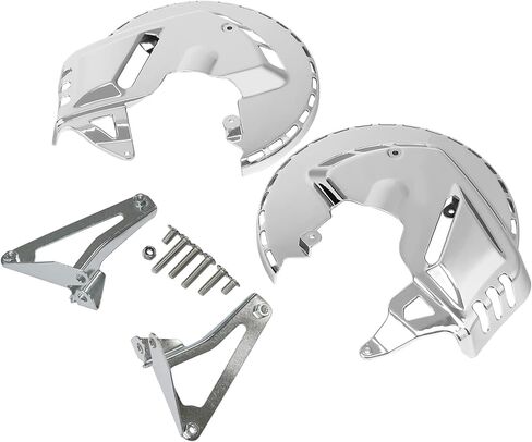 Green-L Ring of Fire LED Light Brake Disc Rotors Cover Fit for Honda Goldwing GL1800 2001-2017 Motorcycle (Chrome Cover, White&Yellow Light) in Saudi Arabia