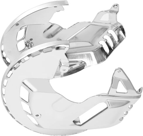 Green-L Ring of Fire LED Light Brake Disc Rotors Cover Fit for Honda Goldwing GL1800 2001-2017 Motorcycle (Chrome Cover, White&Yellow Light) in Saudi Arabia