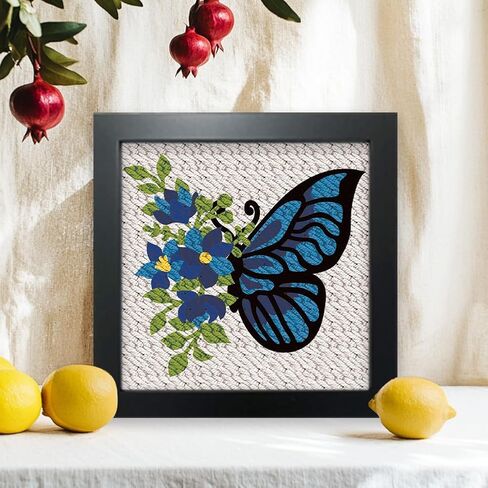 BEUNITONE 2 Sets Gnome Punch Needle Kits Flower Beginner Punch Embroidery Kits Stitching Kit for Wall Hanging 9.4'' x 9.4'' Embroidery Starter Kits with Instructions for Adults Craft DIY Birthday in Kuwait