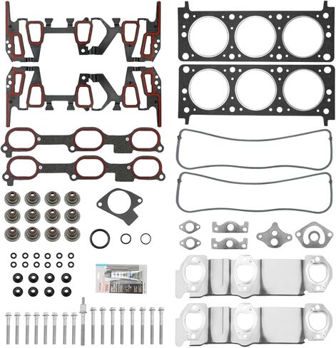 Head Gasket Kit, w/Cylinder Head Bolt, Compatible with 1995-1999 Chevy Malibu Corsica Lumina Monte, Buick Century Regal, Oldsmobile, Pontiac 3.1 L Engine, w/Intake & Exhaust Manifold Gasket Set in Saudi Arabia