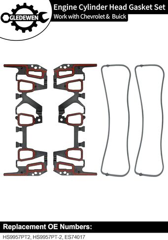 Head Gasket Kit, w/Cylinder Head Bolt, Compatible with 1995-1999 Chevy Malibu Corsica Lumina Monte, Buick Century Regal, Oldsmobile, Pontiac 3.1 L Engine, w/Intake & Exhaust Manifold Gasket Set in Saudi Arabia