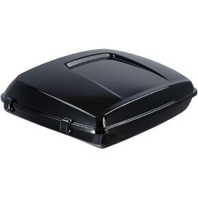 مجموعة All Black Tour Pack Set 5.5 "Razor Tour Pack Trunk W/Black Latches Backrest & Luggage Rack لـ Harley Touring Road King Street Glide 2014-2023 in Saudi Arabia