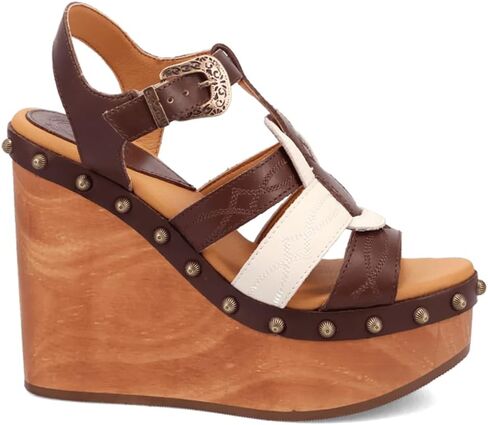 Dingo Womens Cosmo Studded Casual Sandals Casual Mid Heel 2-3" - Brown in Saudi Arabia